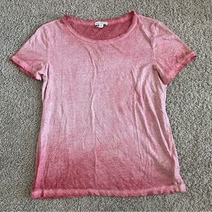 James Perse Short Sleeve Washed Red WKJ3722SI Tee T Shirt